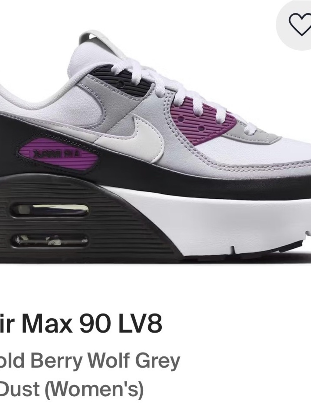 Nike Air Max 90 LV8 - White, Gray & Purple Accents